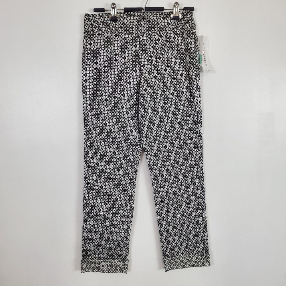 Margaret M for Stitchfix Karina printed cuff knit straight leg pant large - Picture 1 of 6